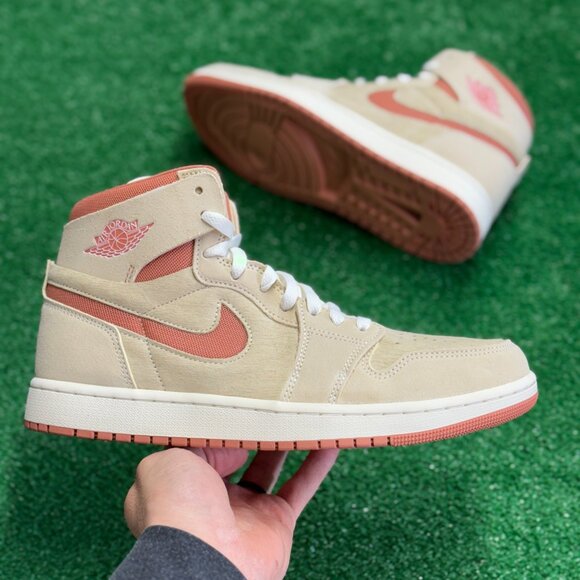 Nike Jordan 1 High Zoom Air CMFT 2 Terra Burnt Sunrise Mens DV1307-102 NEW Sz 10 - Picture 1 of 4